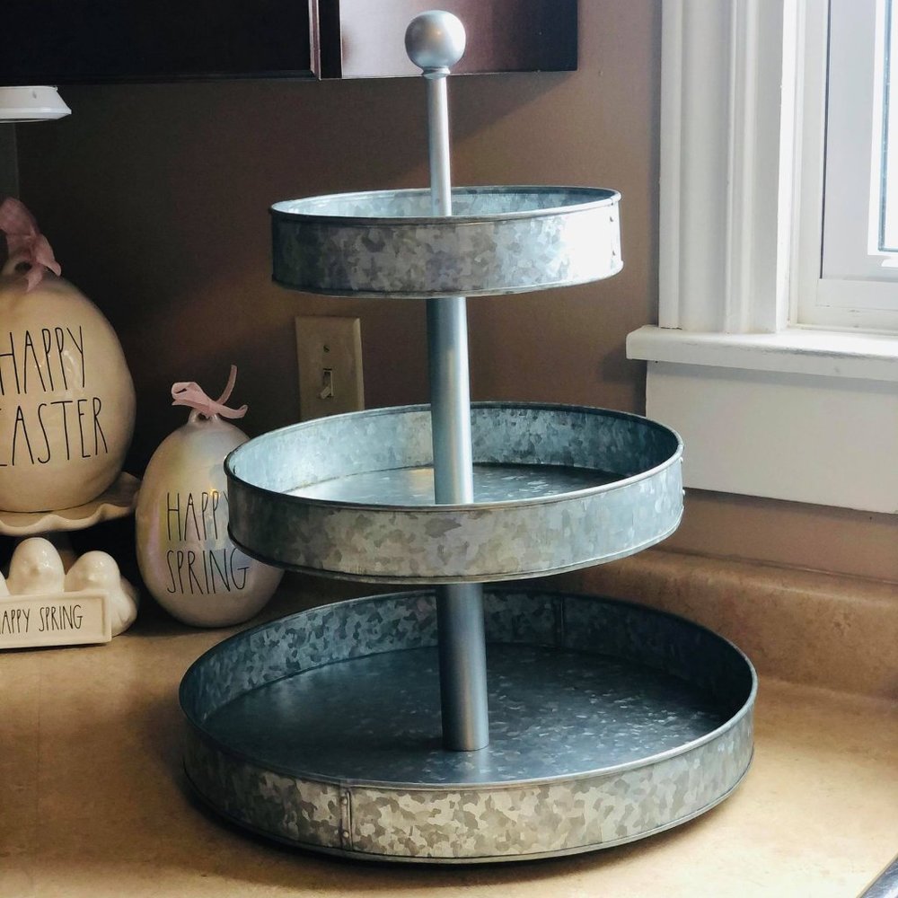 Galvanized 3 Tier Stand